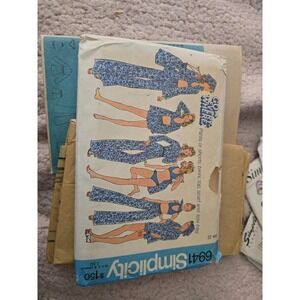 Vtg '75 Simplicity 6941 8 Size 12 Appears Uncut and factory folded